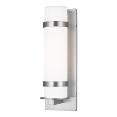 Alban 18-Inch Satin Aluminum LED Outdoor Wall Light by Generation Lighting