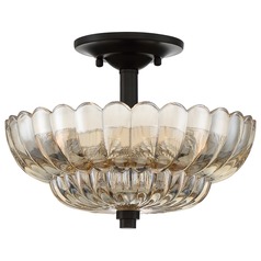 Whitecap Mottled Cocoa Semi-Flush by Quoizel Lighting