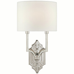 Thomas OBrien Silhouette Fretwork Sconce in Nickel by VC Signature