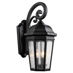 Courtyard 22.25-Inch Outdoor Wall Light in Textured Black by Kichler Lighting