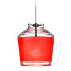 Besa Lighting Pica Bronze Mini-Pendant Light with Empire Shade