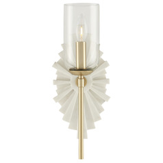 Currey and Company Ian Thornton Benthos White / Brass Sconce