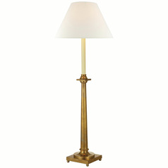 Chapman & Myers Swedish Column Lamp in Antique Brass by VC Signature