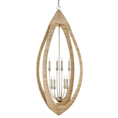 Menorca 53-Inch High Chandelier in Silver Leaf by Currey & Company