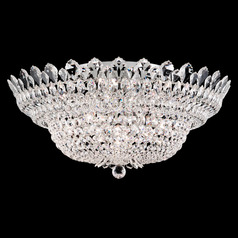 Schonbek Worldwide Lighting Trilliane Polished Stainless Steel Flushmount Light