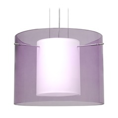 Besa Lighting Pahu Satin Nickel LED Pendant Light