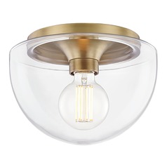 Grace Aged Brass LED Flush Mount by Mitzi by Hudson Valley