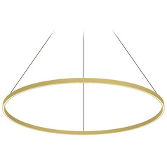 Cerchio Brushed Gold LED Pendant by Kuzco Lighting