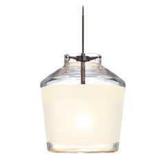 Besa Lighting Pica Bronze Mini-Pendant Light with Empire Shade