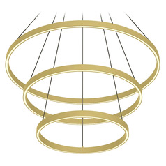 Cerchio Brushed Gold LED Pendant by Kuzco Lighting