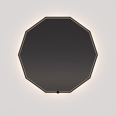 Deca 48-Inch CCT LED Mirror in Black by Oxygen Lighting