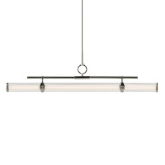 Riven 48.25-Inch LED Linear Chandelier in Polished Nickel by Kichler