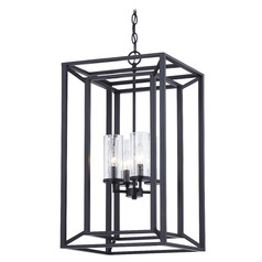 Harmony 14-Inch Foyer Pendant in Matte Black by Design Classics