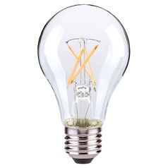 7W A19 LED Clear Medium Base 2700K 120V Carded Dimmable by Satco Lighting