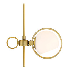 Designers Fountain Teatro Brushed Gold Pendant Light with Bowl / Dome Shade