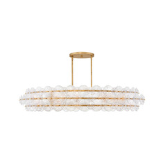 Rene 60-Inch Chandelier in Distressed Brass by Fredrick Ramond
