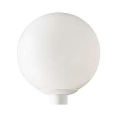 White Acrylic Globe Post Light in White by Progress Lighting