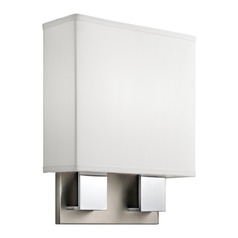 Brushed Nickel & Chrome Double LED Sconce by Kichler Lighting