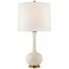 Visual Comfort Signature Collection Coy Ivory Table Lamp with Drum Shade