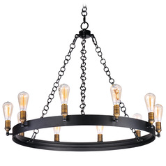 Maxim Lighting Noble Black & Natural Aged Brass LED Chandelier