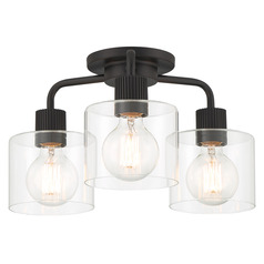 Designers Fountain Vibrato Matte Black Semi-Flushmount Light