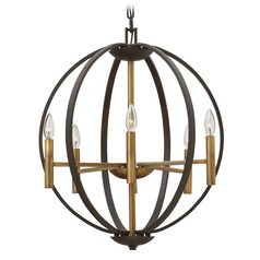 Euclid 6-Light Chandelier in Spanish Bronze by Hinkley Lighting