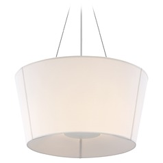 Barbara Barry Hoop Inverted Hanging Shade in Silver by Visual Comfort Signature