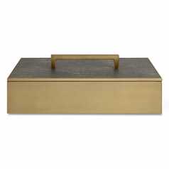 Wessex Box in Gray & Brass by Uttermost Lighting