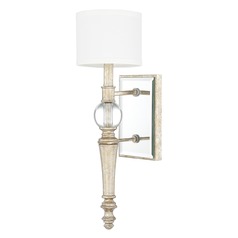 Carlyle Wall Sconce in Gilded Silver by Capital Lighting