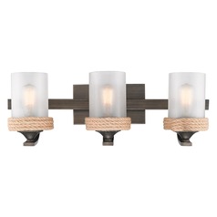 Chatham 22.75-Inch Bath Light in Gunmetal Bronze by Golden Lighting