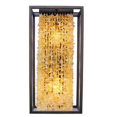Soho Sconce in Dark Bronze Natural Citrine Nuggets by Avenue Lighting