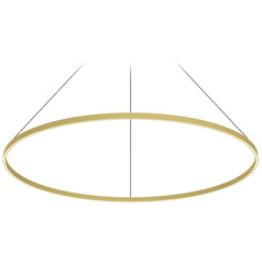 Cerchio Brushed Gold LED Pendant by Kuzco Lighting