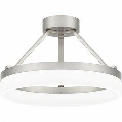 Cohen LED Semi-Flush Mount in Brushed Nickel by Quoizel Lighting