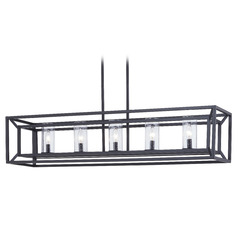 Harmony 42-Inch Linear Pendant in Matte Black by Design Classics