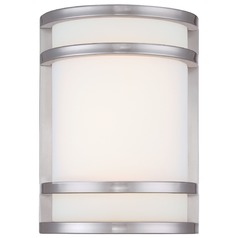 Bay View Brushed Stainless Steel LED Outdoor Wall Light by Minka Lavery