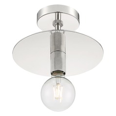 Bizet Polished Nickel Semi-Flush Mount by Satco Lighting