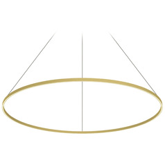 Cerchio Brushed Gold LED Pendant by Kuzco Lighting