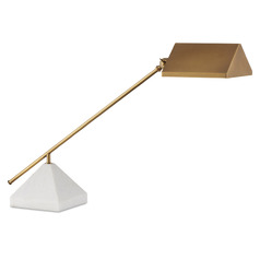 Currey and Company Repertoire Antique Brass / White LED Swing Arm Lamp