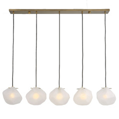 Geodesic Matte Antique Brass Multi-Light Pendant by Uttermost Lighting