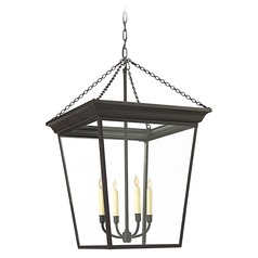 E.F. Chapman Cornice Large Lantern in Blackened Rust by Visual Comfort Signature