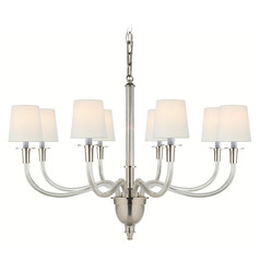 Thomas OBrien Vivian Chandelier in Polished Nickel by VC Signature