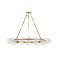 Coco 44-Inch Chandelier in Lacquered Brass by Fredrick Ramond