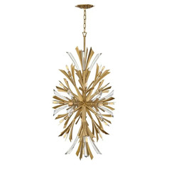 Vida 50-Inch High Chandelier in Burnished Gold by Fredrick Ramond