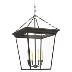 E.F. Chapman Cornice Large Lantern in Bronze by Visual Comfort Signature