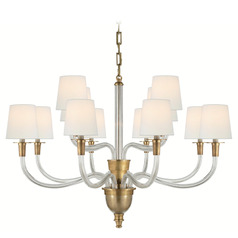 Thomas OBrien Vivian Chandelier in Antique Brass by VC Signature
