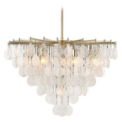 Goccia Antique Bright Silver Leaf Pendant Light by Uttermost Lighting