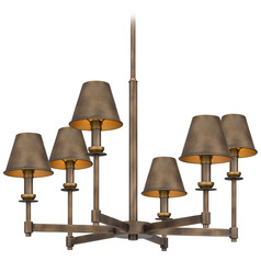 Quoizel Lighting Cross Statuary Bronze Chandelier