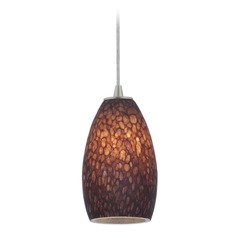 Champagne Brushed Steel LED Mini Pendant by Access Lighting