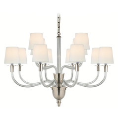Thomas OBrien Vivian Chandelier in Polished Nickel by VC Signature