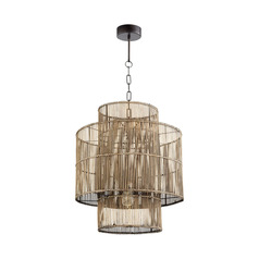Hammond Bamboo Pendant in Rattan by Cyan Design